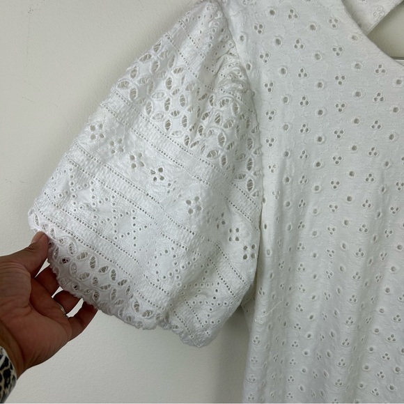 Free People Apricot Rose mini dress in white size: L - Picture 7 of 15